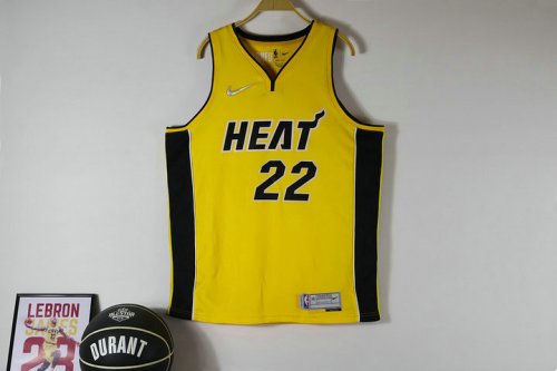 Maillot de Basket #22 Butler Miami Heat 21-22 earned Jaune